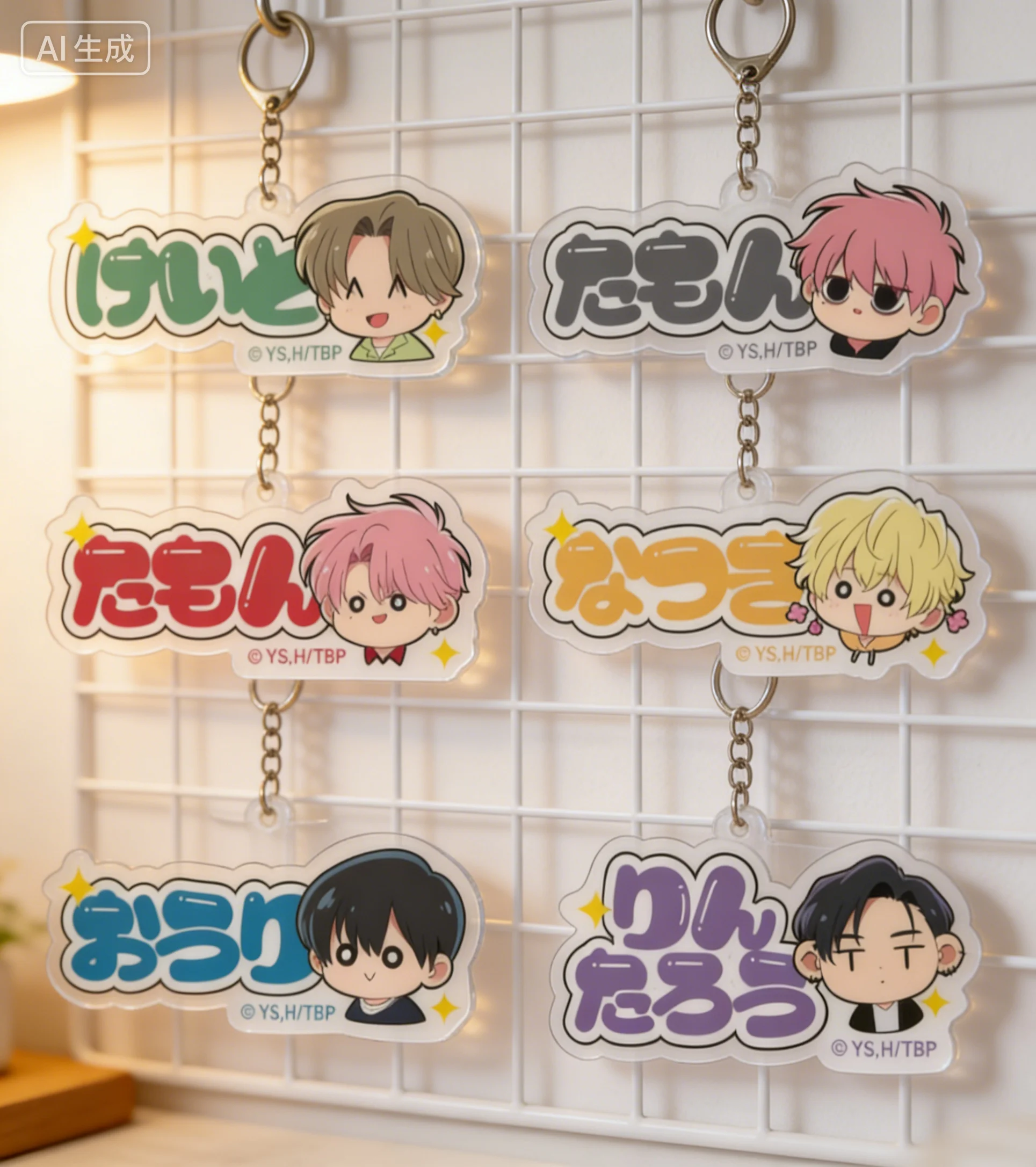 Tamon's B-Side Fukuhara Tamon Q-style Character nickname Acrylic Pendant Keychains bag decorations Fans Gifts