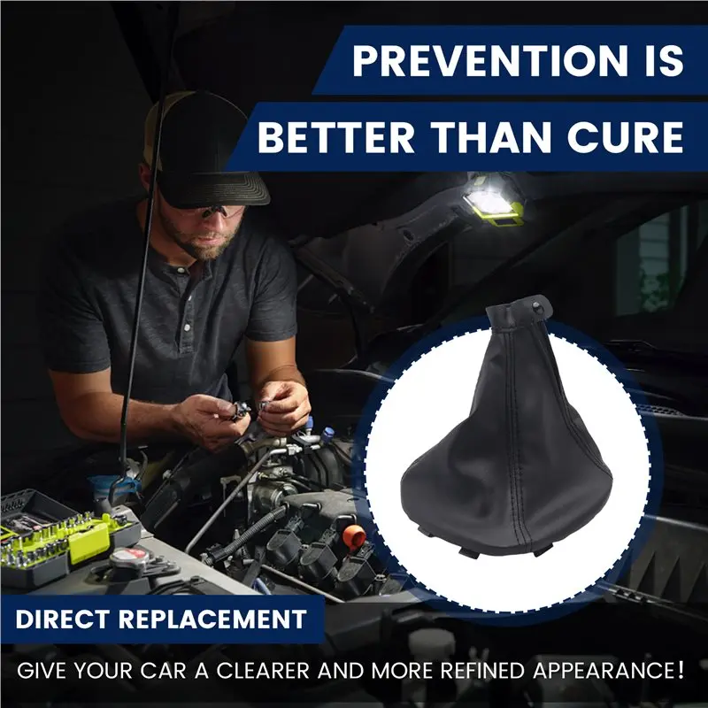Car Pu Leather Gear Gaiter Gaitor Shift Collar Boot Dust Cover For IVECO DAILY IV V VI 2008 - 2017-A28K