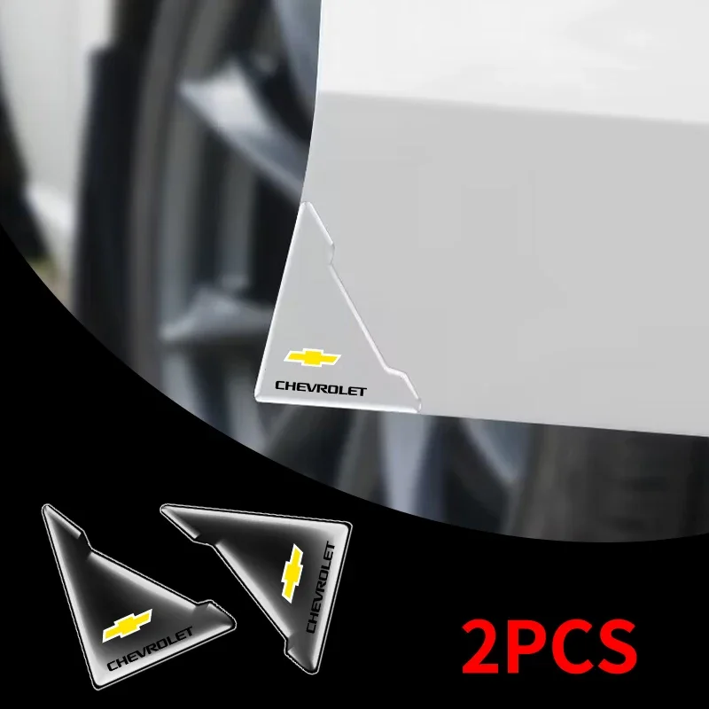 2pcs/set Car Door Corner Transparent Protective Stickers For Chevrolet Trax Niva Avalanche Orlando kalos Equinox Accessories