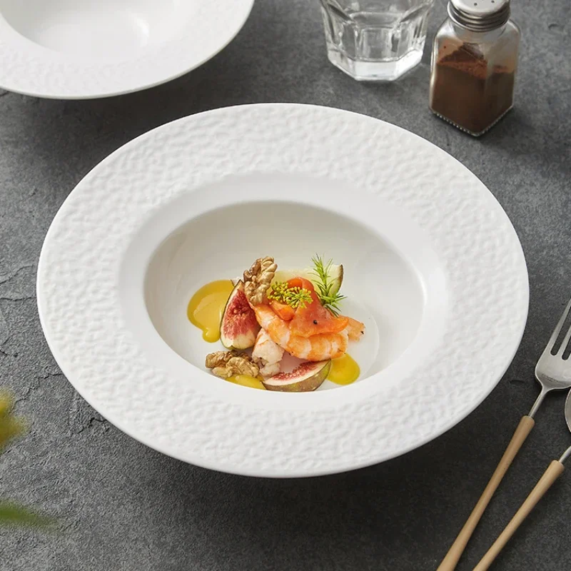 

Керамическая салатница Метеоритный дождь Труба Чаша Отель Ресторан High Sense Художественная кухня Десертная миска Холодное блюдо Качели Тарелка