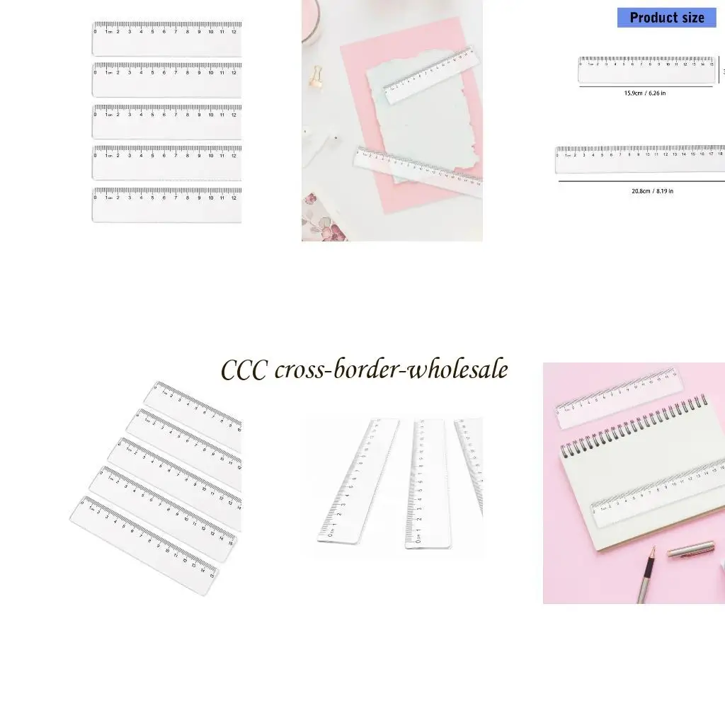 L41F 5 PCS 15см 20 см. Измерение правителя линейки Пластической линейки для школьного офиса