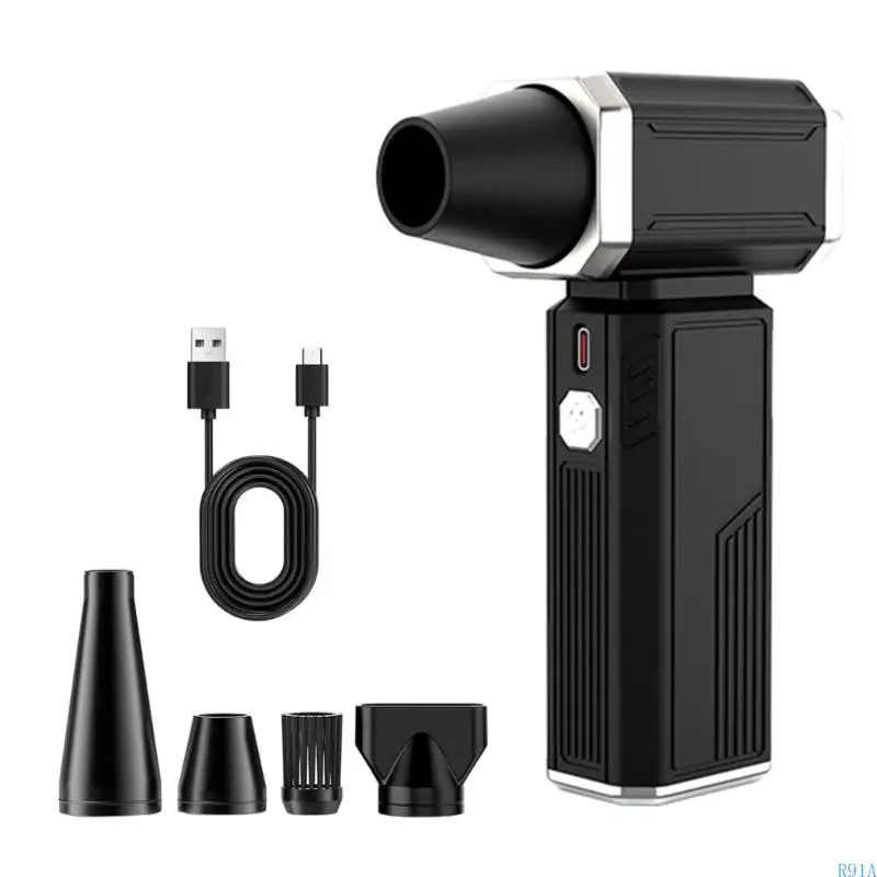 

R91A Electric Air Duster 130000RPM Multifunction Fan Cordless Compressed Air Duster Dry Blower for Keyboard Car Indoor