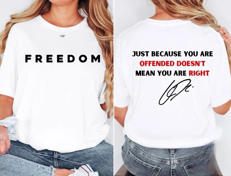 Justice for Charlie Kirk Freedom Shirt Charlie Just You Are Doesn't Mean You Are Right Patriotic Tee Cotton Tshirt for Men Women