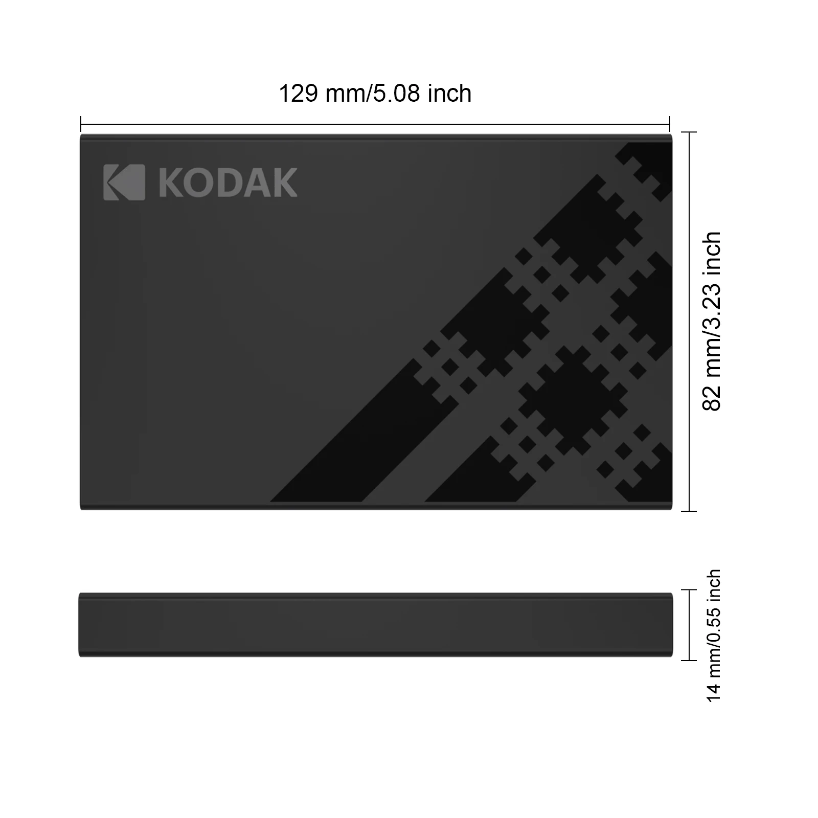 Kodak E100Pro 2.5inch Ssd/Hdd External Box-Usb 3.0 to Sata Iii Adapter/Supports Uasp/5Gbps Data Transmission, No Tool Installation Required, Abs Shell, Hard Drive Conversion, Dedicated for It People
