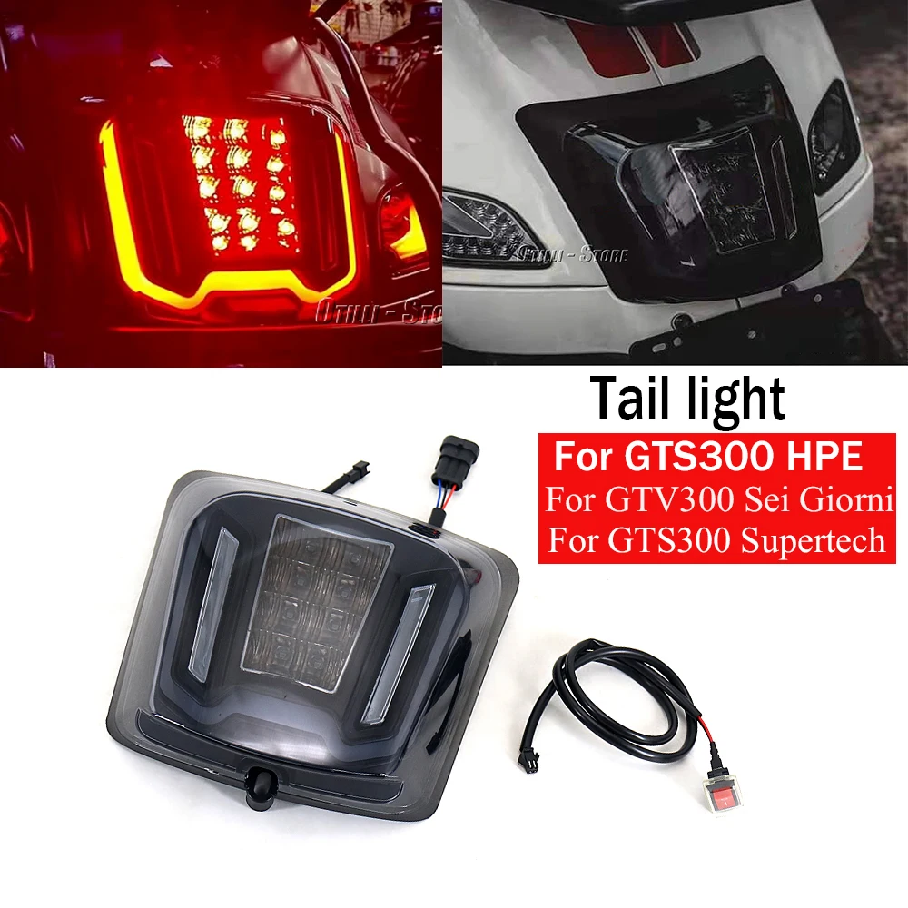 New Motorcycle LED Tail light taillight Rear Lamp Housing Suit For Vespa GTS300 HPE GTS 300 Supertech GTV300 GTV 300 Sei Giorni