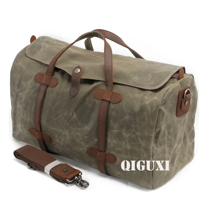 Large Capacity Canvas Travel Bag Retro Shoulder Handbag Waterproof Casual Unisex Backpack for Youth Trendy Luggage Bag