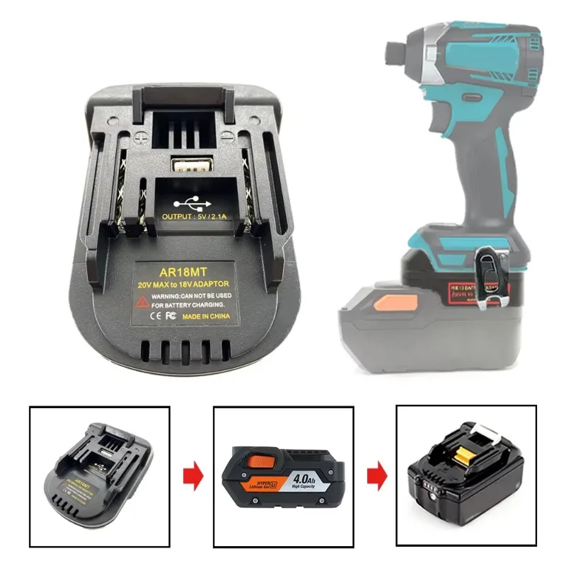 For Ridgid / AEG Battery Adapter For Ridgid / AEG 18V Lithium Battery to For Makita 18V Li-ion Battery Power Tools BL1830 BL1840