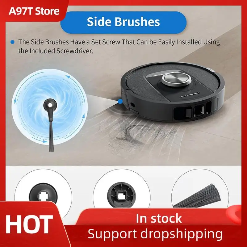 A97T Vacuum Robot Accessories Kit For RV2820ZE AV2820S RV2800S Robot Vacuum Filter Foam, Mop Pad,Side Brush Accessories Kit