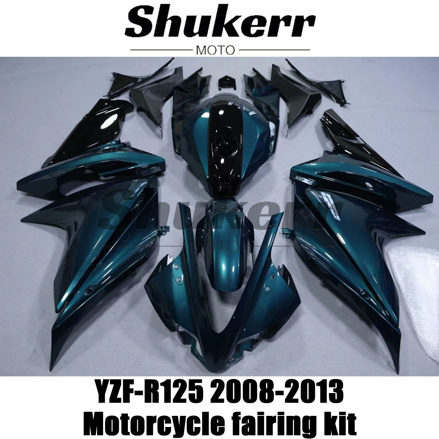 

Shukerr Moto New Abs Plastics Motorcycle Fairing Kit Fit for Yamaha Yzf R125 Yzf-R125 2008-2013 2009 2010 2011 2012 Green Black
