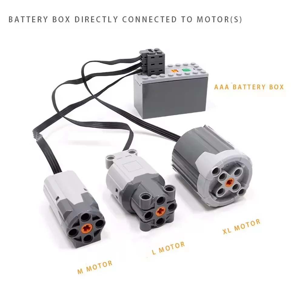 XL Motor 8882 Power Functions Kit High-Speed MOC Building Block Motor for Car/Truck Models Compatible with Major Brick Brands