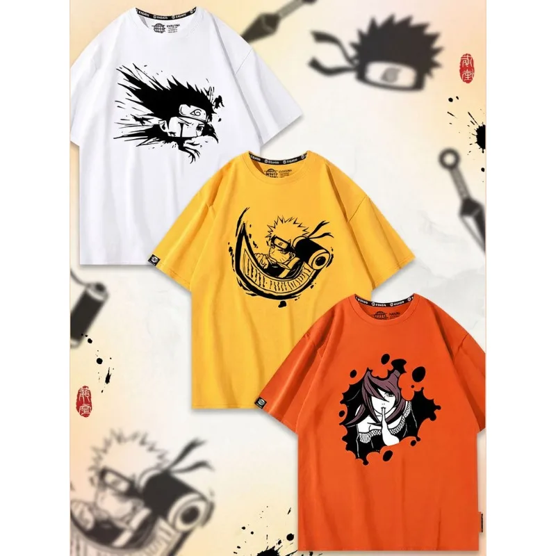 Naruto T-shirt Children's Short Sleeve Water Stop Naruto Jiraiya 2026 Summer Round Neck Loose Parent Child Dress
