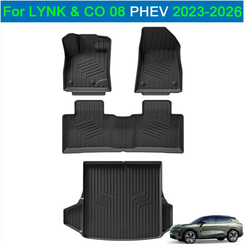 

Car Floor Mats for LYNK & CO 08 PHEV 2023 2024 2025 2026 Trunk Pad 3D Foot Mat TPE Waterproof Foot Mat Full Covers Accessories