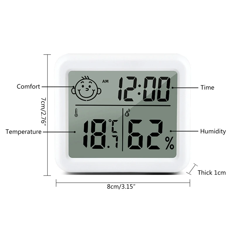 Indoor Digital Thermometer Hygrometer Accurate Room Temperature Gauge Humidity
