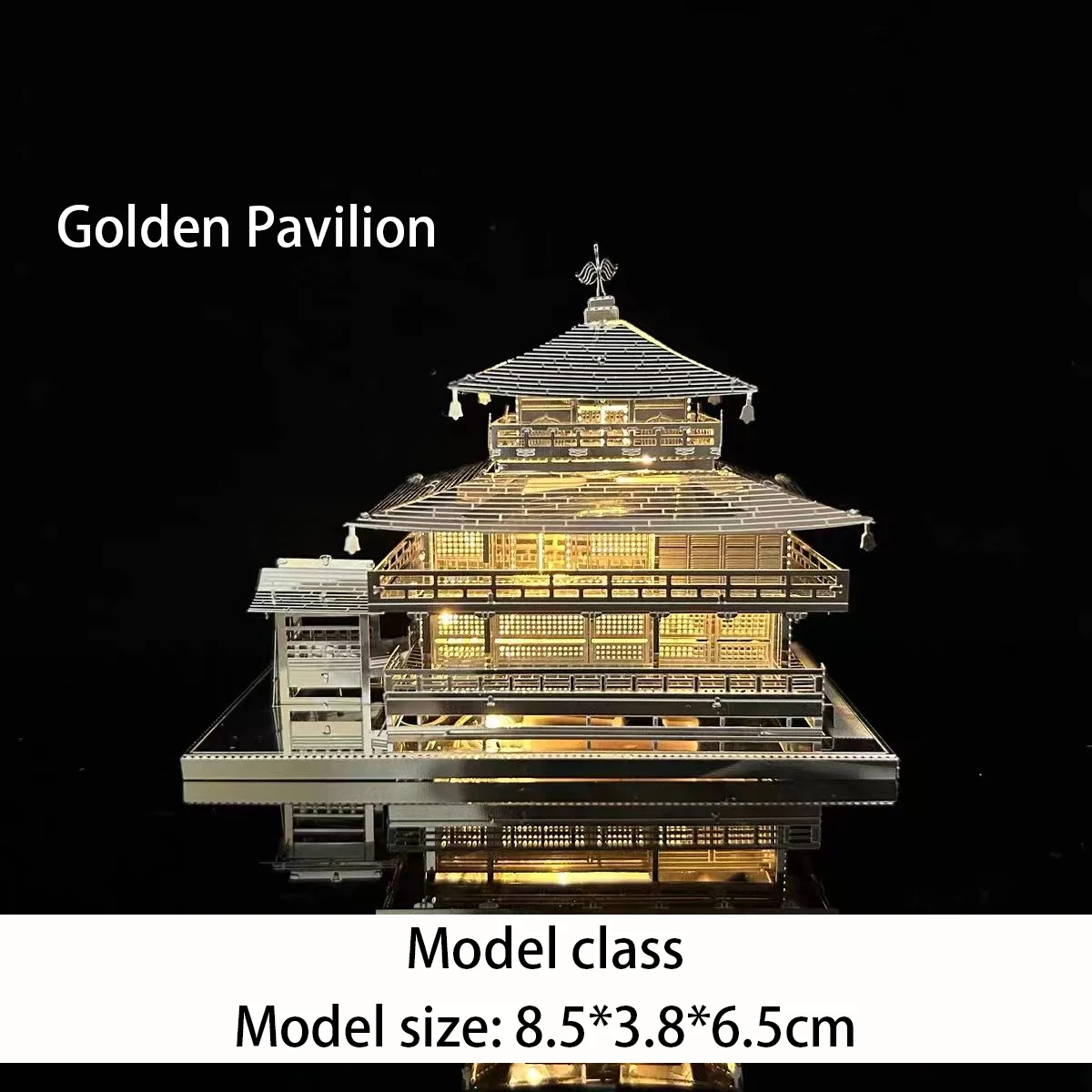 Golden Pavilion 3d Stereo Puzzle Diy Handmade Metal Jigsaw Puzzle Model Puzzle Assembling Architectural Ornaments