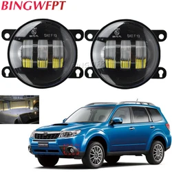 2X Fog Light Car Front Bumper Halo Ring Fog Lamp DRL H11 For Subaru Outback Forester XV Impreza Legacy WRX STI BRZ Justy