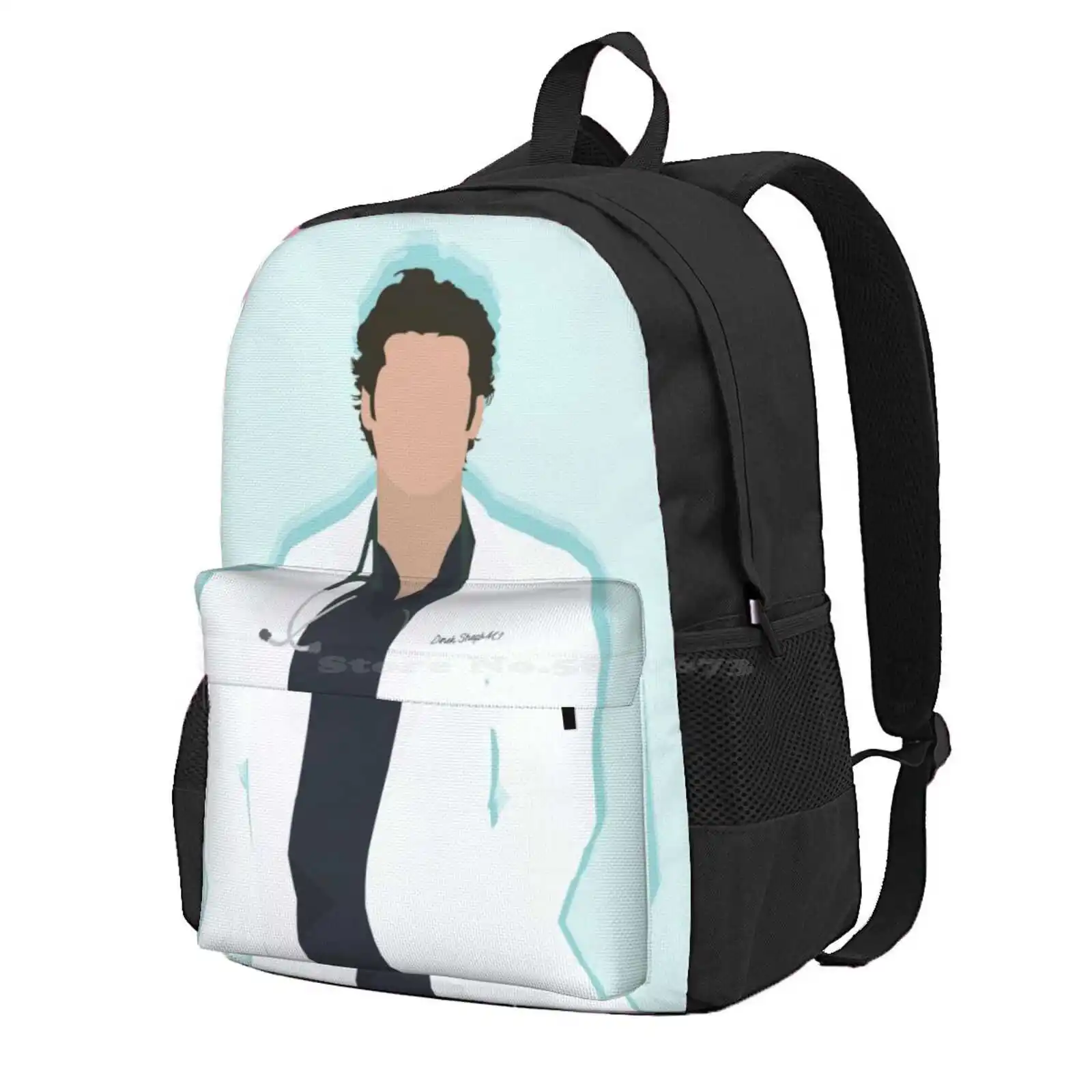 Derek Shepherd Hot Sale Schoolbag Backpack Fashion Bags Greys Anatomy Meredith Grey Derek Shepherd Mcdreamy Mcsteamy Cristina