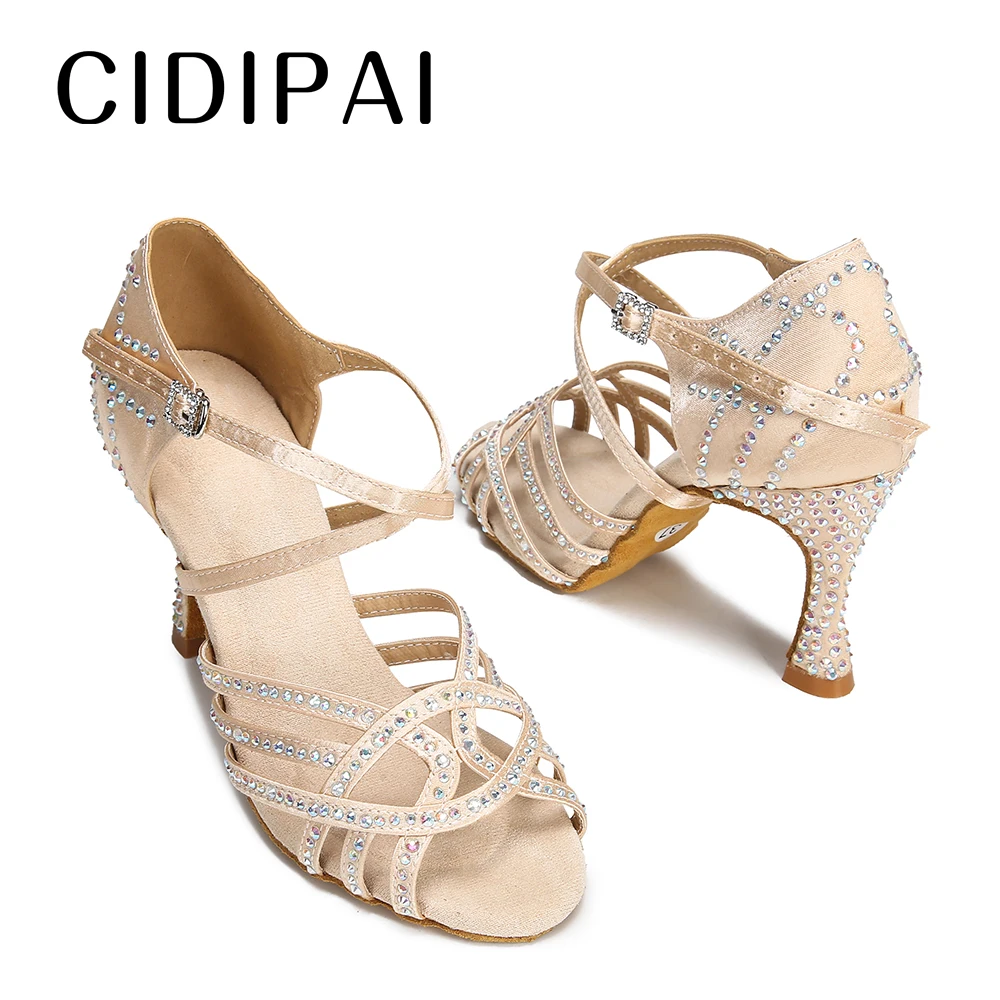 CIDIPAI New Latin Dance Shoes For Women Salsa Tango Ballroom Dancing Shoes Indoor Party Sandals Women High Heels For Dance