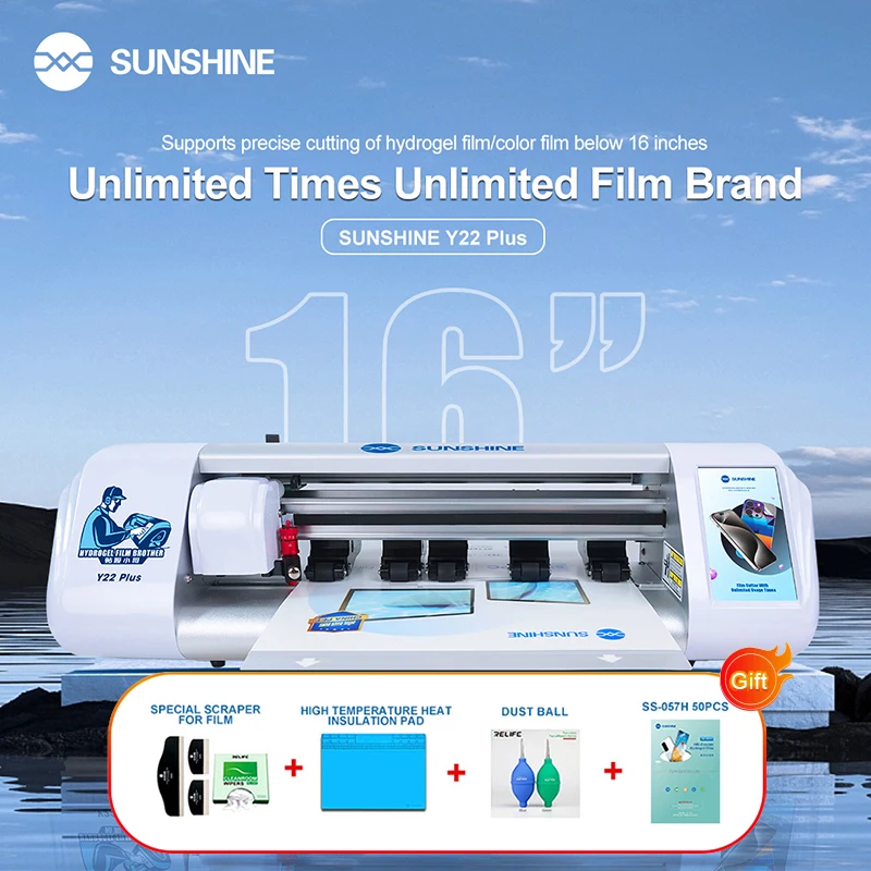 SUNSHINE Unlimited times Y22 Plus Film Cutting Machine Supports Precise Cutting of Hydrogel Film/Color Film below 16 inches