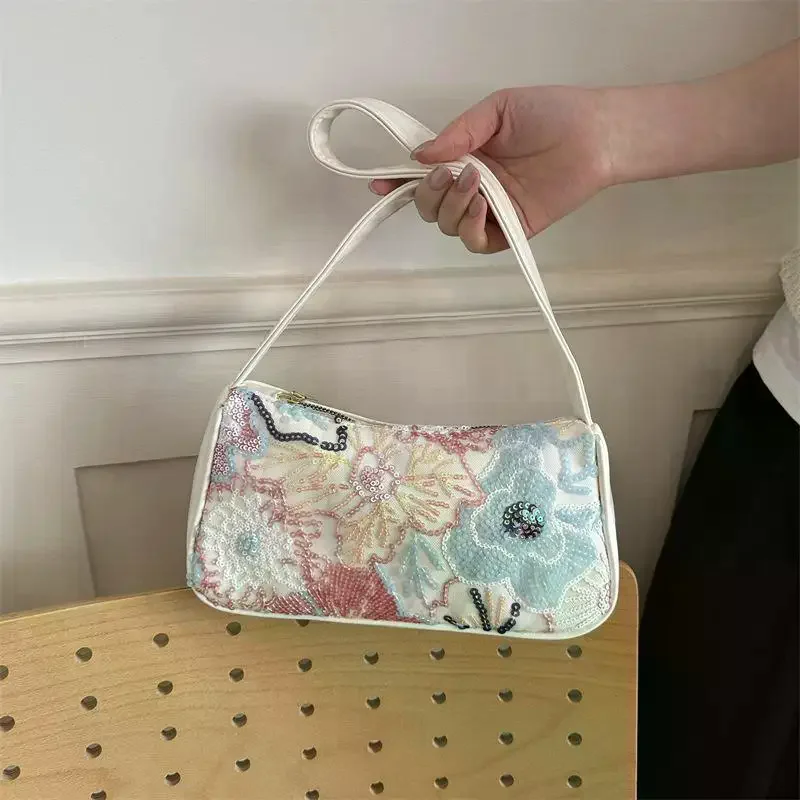 Shoulder Bag Floral Sequin Bag Embroidery Gala Night Party Outfits Prom Bag Wedding Items Elegante Valentine Gift