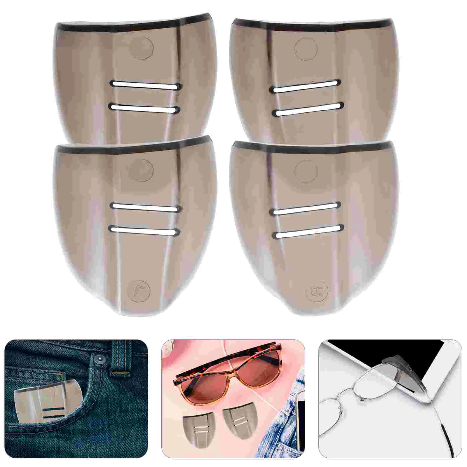 

2 Pairs Comfortable Eyeglasses Accessory Spatter Shield Protective Shelter Wings Protection Sideshield TPU