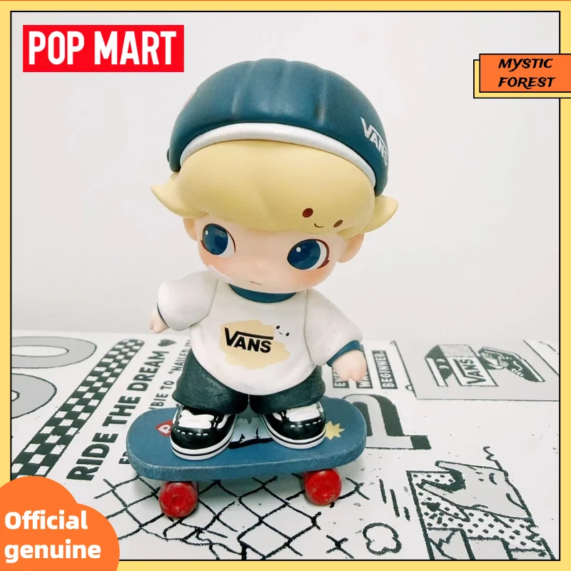 

New POP MART Merchandise Dimoo x Vans Ride The Dream Original Series Collectible Figure Art Toy Desktop Decor Doll Blind Box