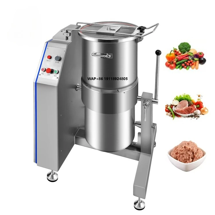 Restaurant Vertical Cutter Mixer Chili Sauce Blender Meatball Beating Machine Vegetable Hummus Chopper
