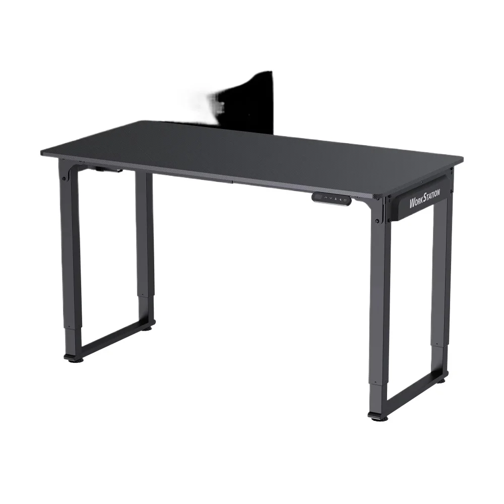 140Cm electric height adjustable sitting table replaceable scratch-resistant carbon desktop office game table
