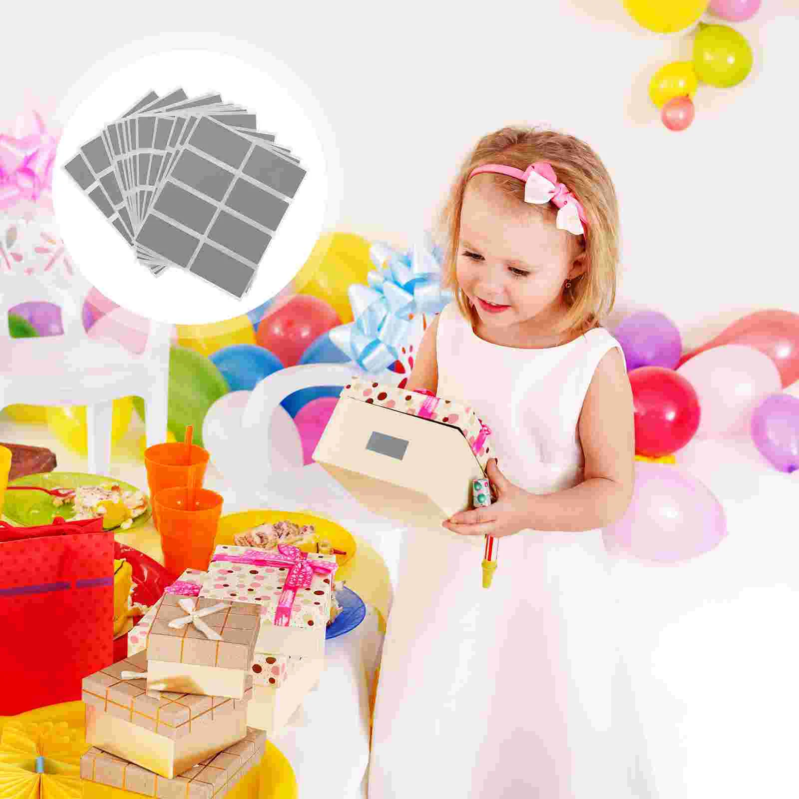 100 pçs retangular diy scratch off adesivos auto adesivo casca e vara etiquetas casca e vara diy etiquetas