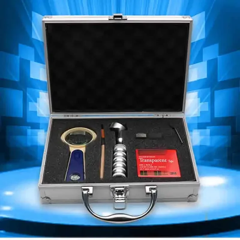 Metal Box Baige Knife Paint Film Adhesion Tester Scriber Paint Film Scriber with Blade Tape