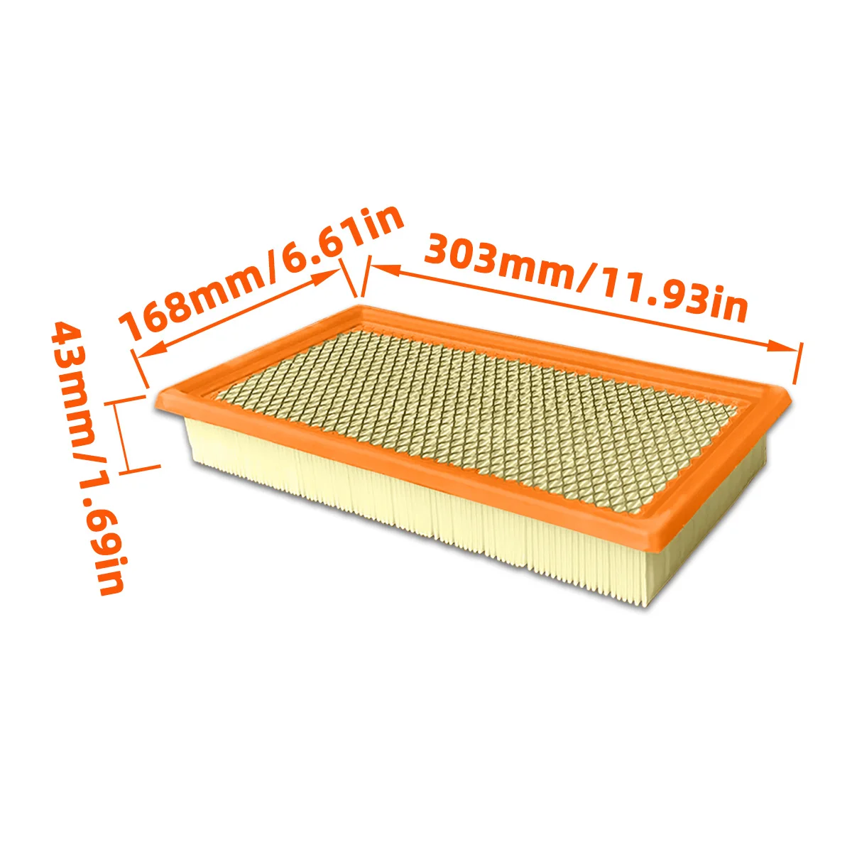 YONGRUN 1/2/5PCS Car Engine Air Filter Suitable For Ford/Lincoln/Mazda FA-1884 FA-1884 CA10242 5176WS 1AMFA00039 7T4Z9601A view 6