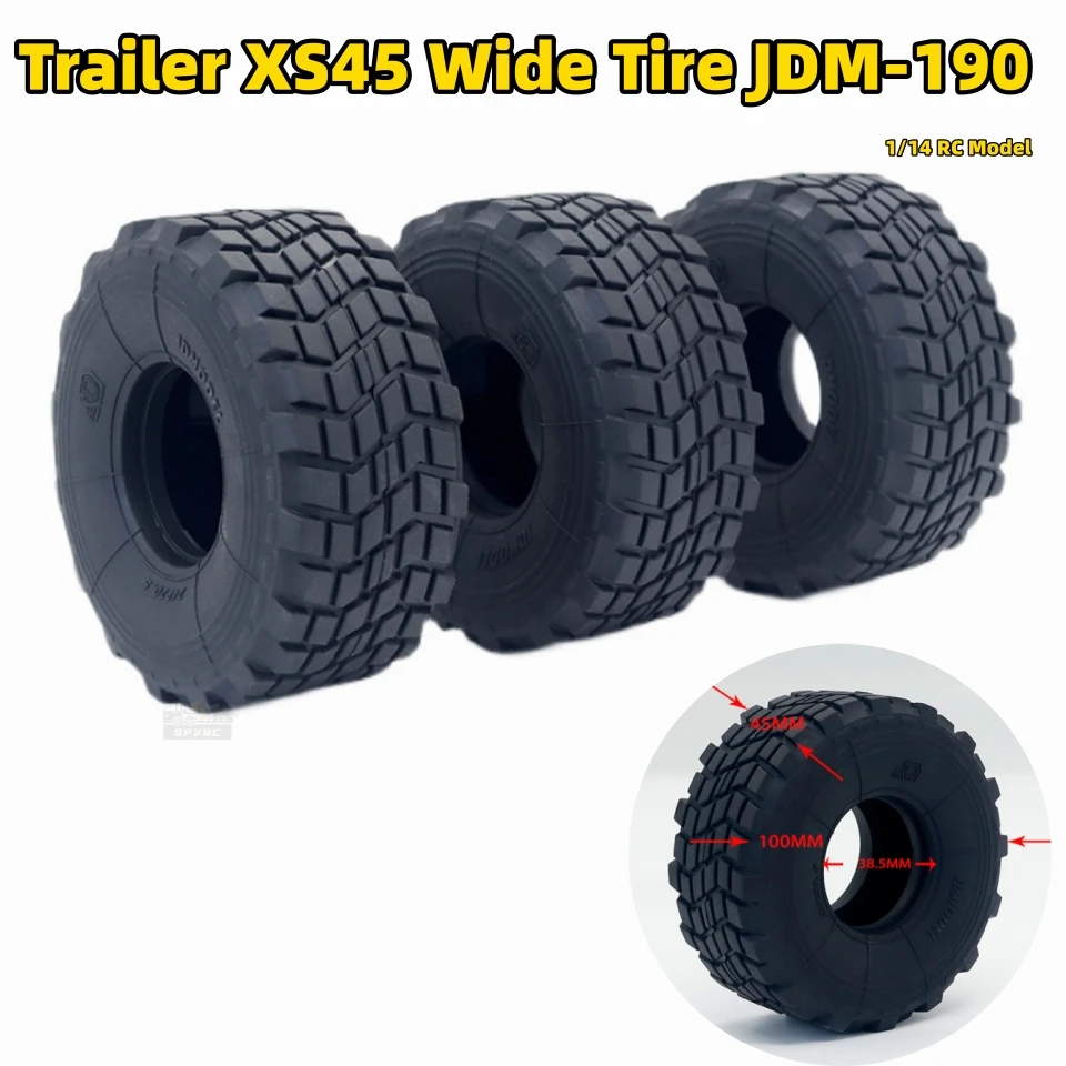 100MM Hochleistungs-Anhängerreifen JDM-190 für 1/14 Tamiya RC Lesu Scania Man Actros Traktor-Anhänger Kipper DIY LKW Spielzeugteile