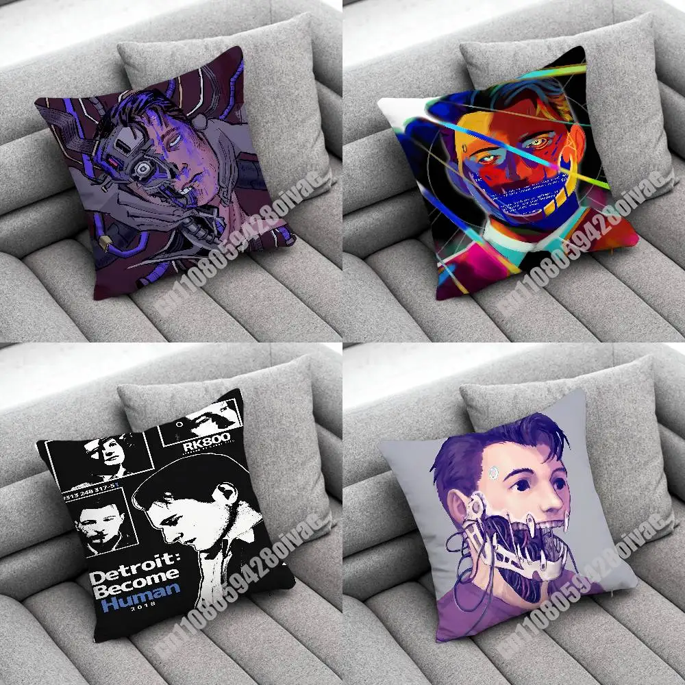 

D-Detroit Become Human Game Throw Pillow Case For Decoration 45cm 50cm 30cm Square Office Cushion Cover