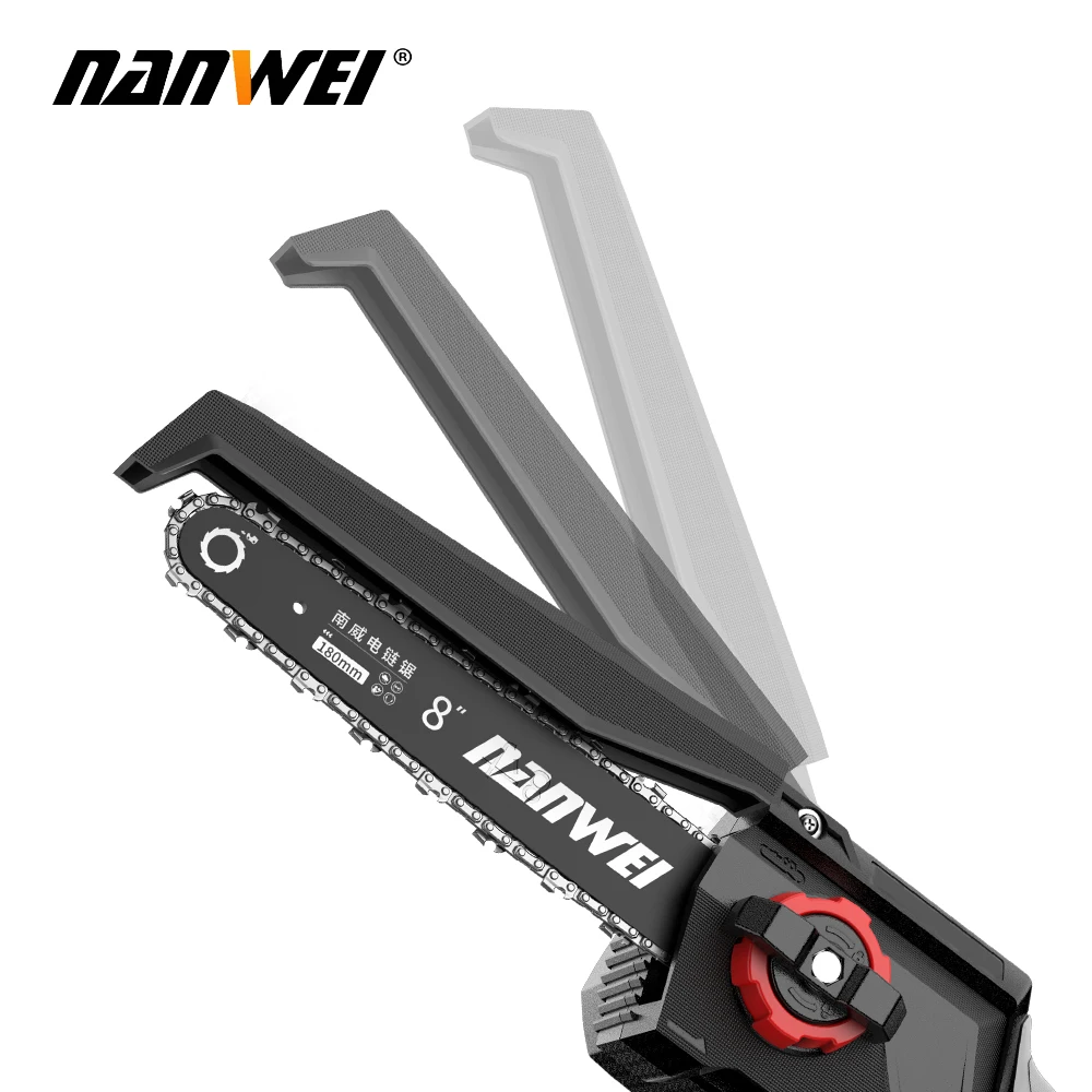 NANWEI Brushless lithium-ion outdoor logging electric chain saw household small one-handed chain saw tree cutting saw for wood c