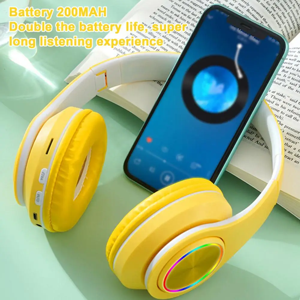 Auriculares inalámbricos Rgb cómodos, audífonos Premium, luz Rgb, conexión estable, ruido de baja latencia