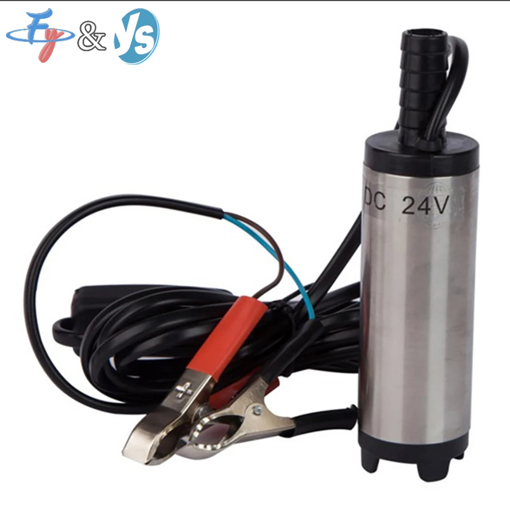 12V DC SS Submersible Pump Portable Car Cigarette Lighter Fuel Pump for Diesel Water Oil Transfer Vehicle Refueling Fluid