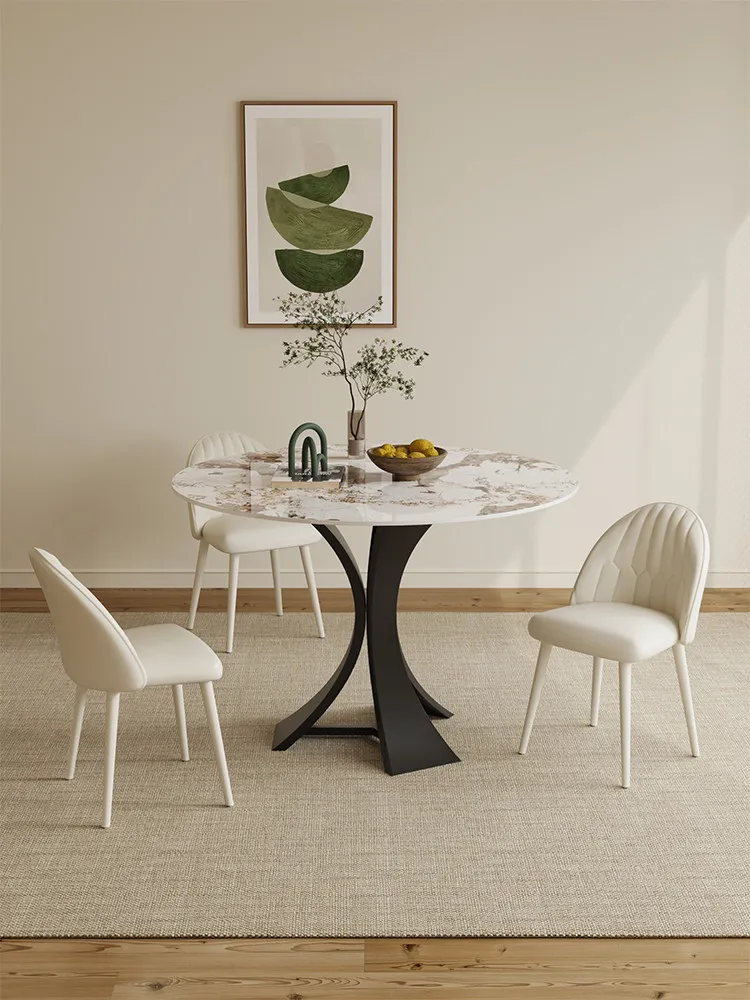 W*-2026 Sintered Stone Rock Plate Dining Table-Commercial & Anti-scalding Small Apartment Friendly& Household Use Anti-scratch