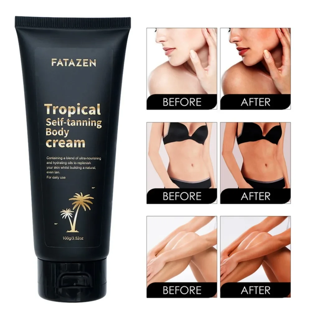 

Summer Body Tan Cream Lasting Bronzer Fake Tan Nourishing Sunbed Sunless Booster Outdoor Beach Self-Tanning Lotion