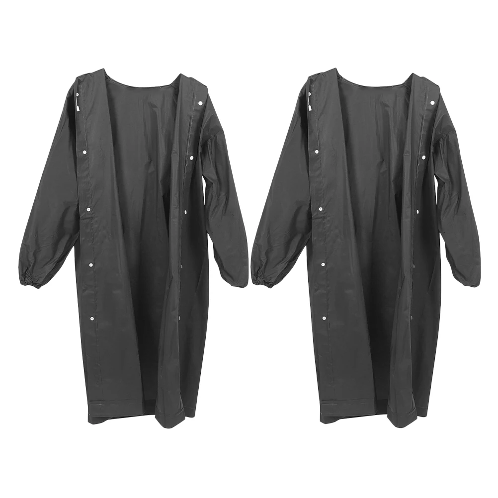 

2pcs Adult Long Raincoat Waterproof Hooded For Men Women Durable Lightweight Reusable Outdoor Travel Hiking Camping Emergency