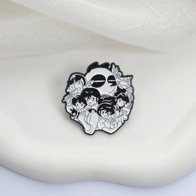 Retro Manga Emaille-Pins Cartoon-Charaktere Metall-Broschen Modische Anstecknadeln Rucksack-Kleidungs-Schmuck Geschenk für Freunde