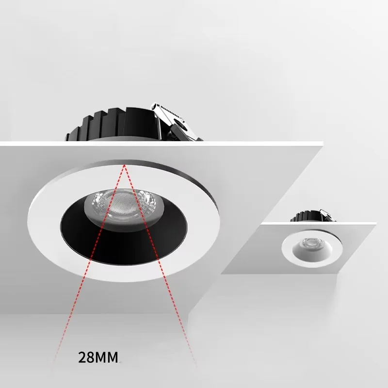 LED النازل عكس الضوء الأضواء غرفة المعيشة ضوء السقف 7 واط 10 واط 12 واط 15 واط 18 واط 20 واط 24 واط إضاءة داخلية لا الضوء الرئيسي AC85-265V #3