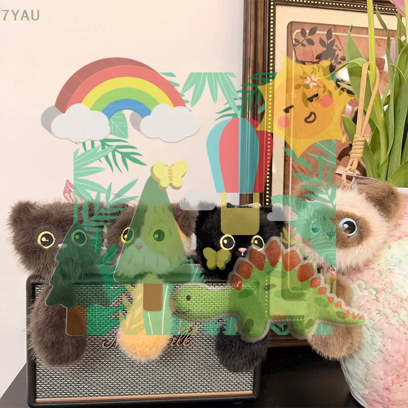 

Милая плюшевая игрушка-кошка, подвеска для женского рюкзака, украшение для автомобиля, аксессуары, подарки