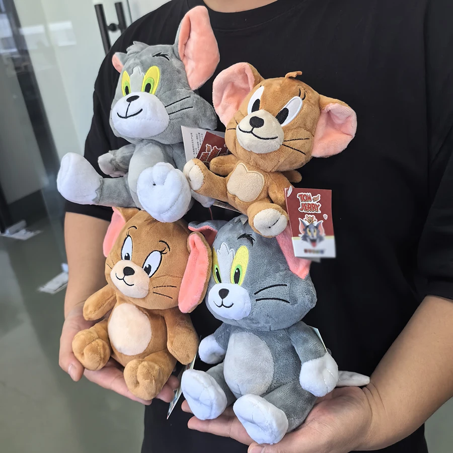 Anime Tom And Jerry Plush Toy Cartoon Movie Figures Cat Mouse Cute Plushies Stuffed Animal Doll Toys For Kids Gift Free Shipping