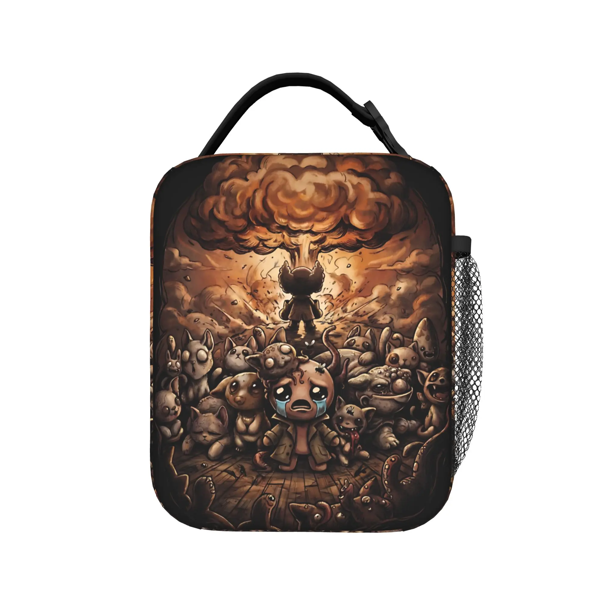 Mewgenics Binding of Isaac Insulated Lunch Bag High Capacity Skull Tears Reusable Cooler Bag Tote Lunch Box Food Bag