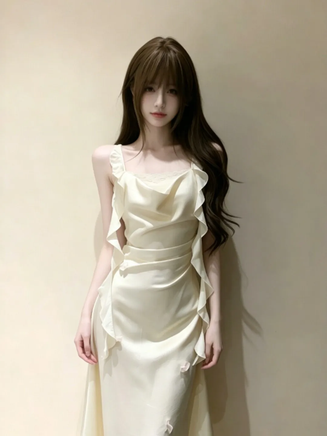 

Sexy Sister Style Bell Bottom Waist Cinched Bodycon Long Dress Elegant Summer Cotton Gown High Waist Draped Skirt Dress