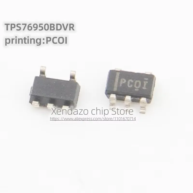 5pcs/lot TPS76950DBVR TPS76950DBVT Silk screen printing PCOI SOT23-5 package Original genuine Voltage regulator chip