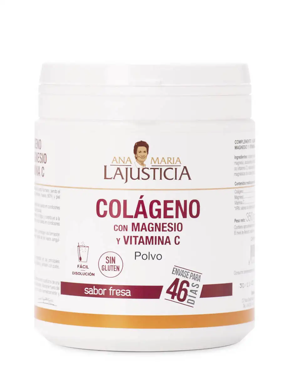 Ana maría la justice collagen with magnesium flavor strawberry 350 gr-collagen with magnesium and vitamin c