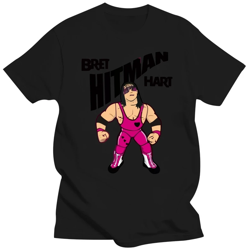 Cotton Custom Printed O-Neck Tshirt Men T Shirt Bret Hitman Hart - Bret Hitman Hart Women T-Shirt Funny Tee Shirt Fitness