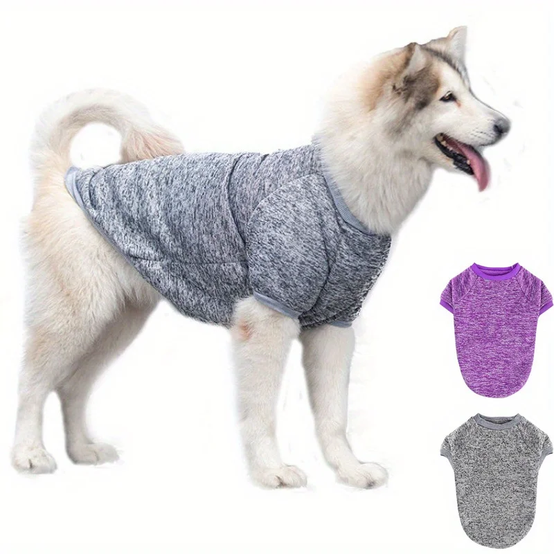 1 Stück große Hundepullover für den Winter, klassischer Strickpullover, weiche Verdickung, warme Hundekleidung für mittelgroße und große Hunde