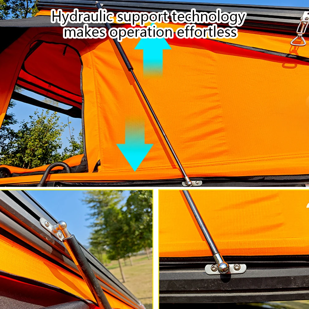 Outdoor Tents Hard Cover Roof Top Tent Factory Price Light Weight Rooftop Tent Aluminum Camping Car Roof Tent 4 People Hard 3