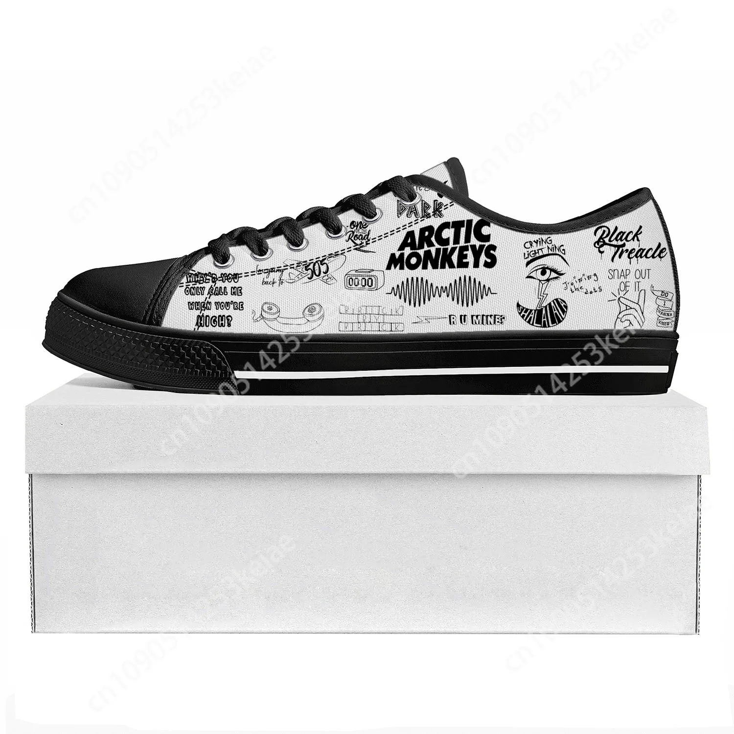 Arctic Monkeys Rock Band Low Top High Quality Sneakers Mens Womens Teenager Canvas Sneaker  Prode Casual Couple Shoe Custom Shoe